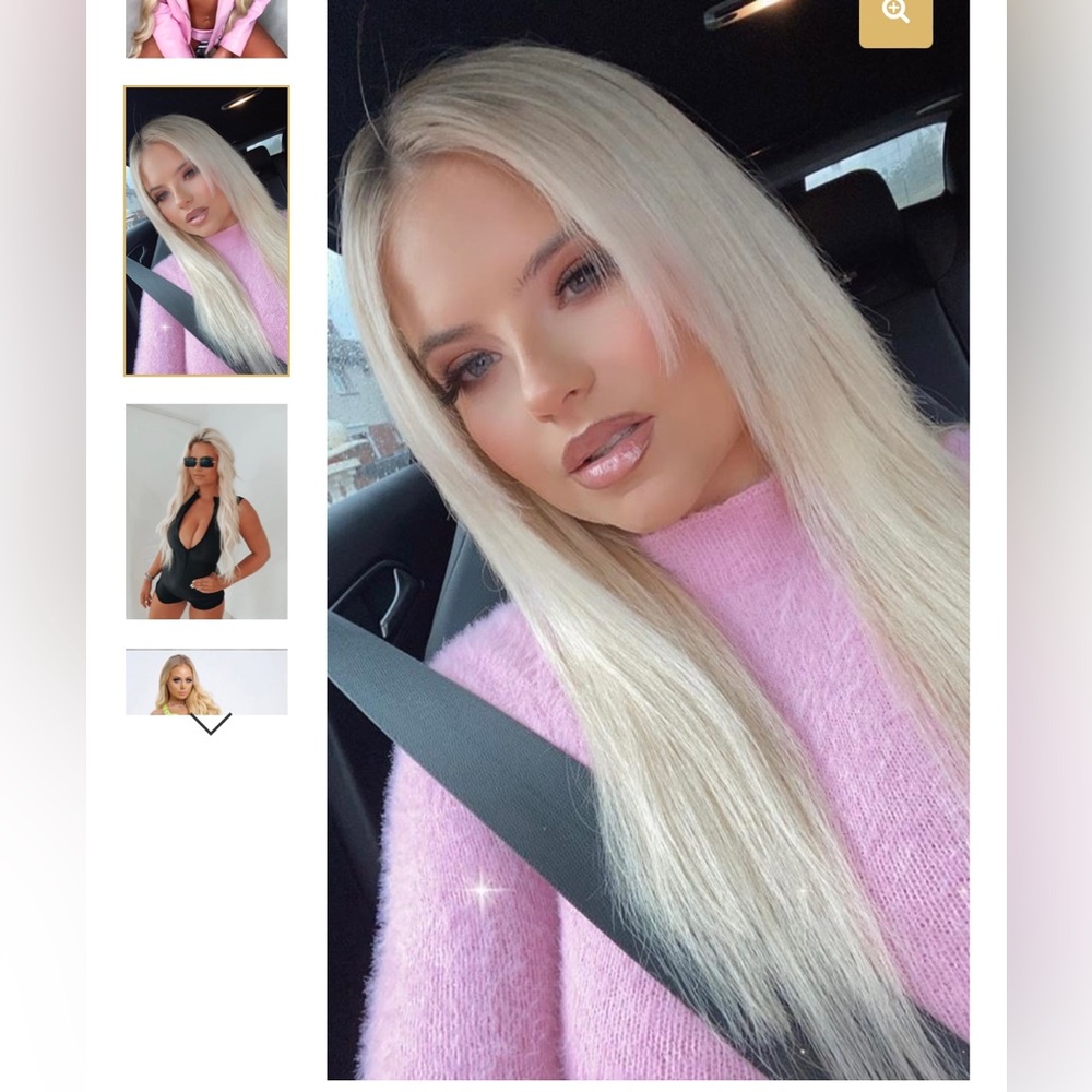 Authentic Halo Luxury Hair Extensions item 113 16” Bleach Blonde 60